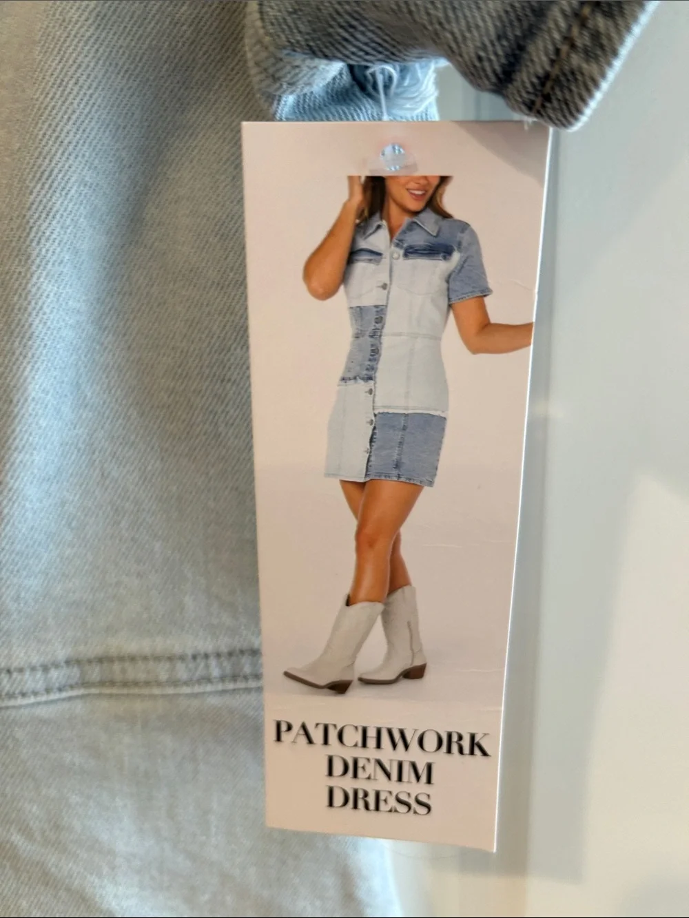 Denim Patchwork Dress - Picture 5 of 7